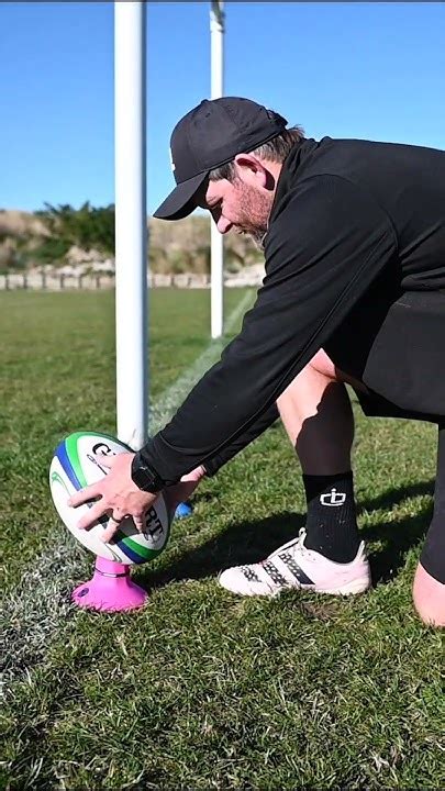 How To Set A Rugby Ball Up On A Kicking Tee Rugbybricks Rbvortex Mid Cut 92mm Nz Made Youtube