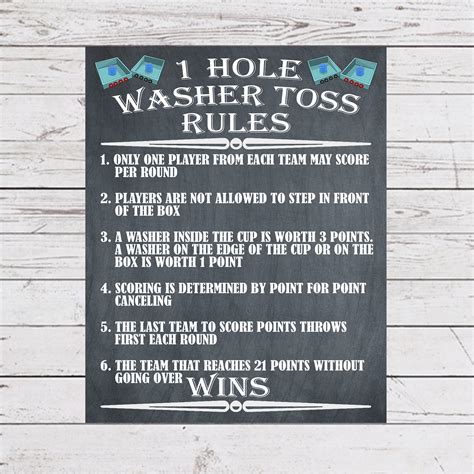 Washer Toss Rules And Dimensions