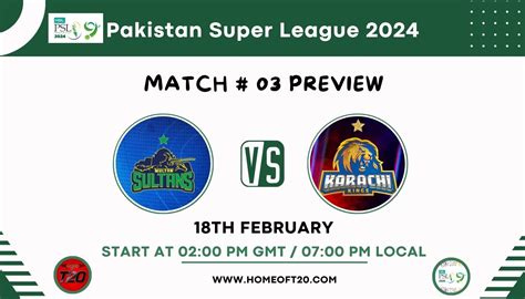 Psl 2024 Match 3 Multan Sultans Vs Karachi Kings Preview Pitch Report