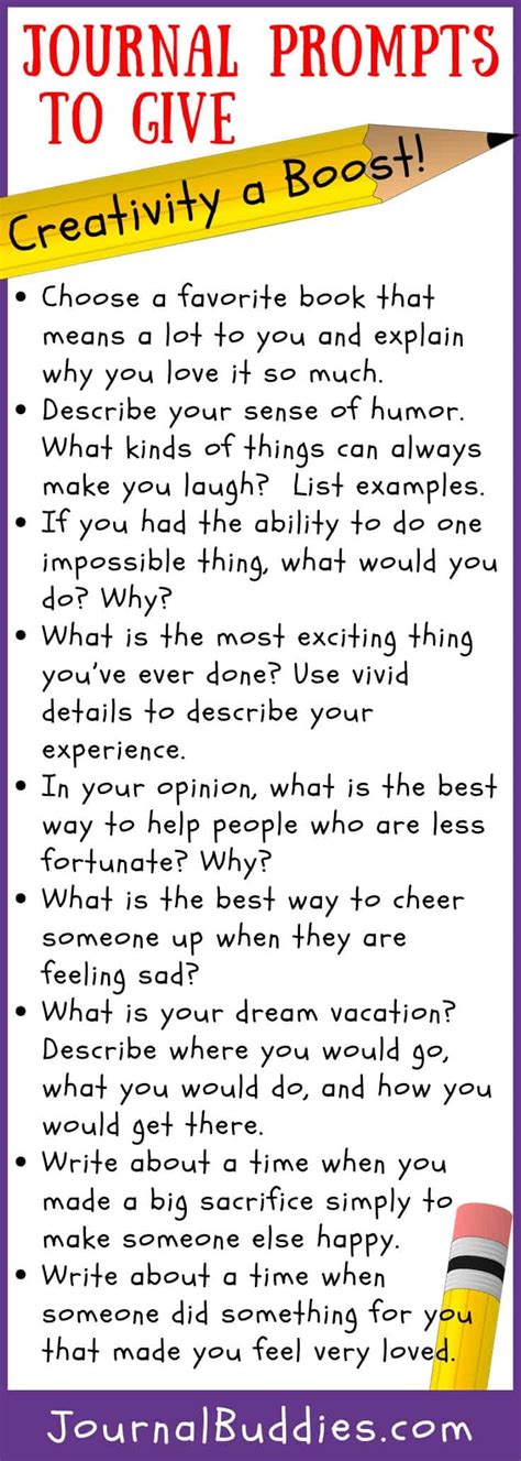 Journal Writing Examples + 10 Bonus Prompts » JournalBuddies.com