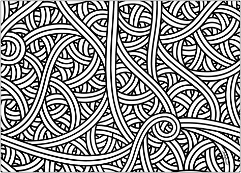 Intertwined Lines - Anti stress Adult Coloring Pages