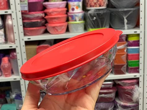 Tupperware Tigela Clear Ml Transparente E Vermelha M E Casei E