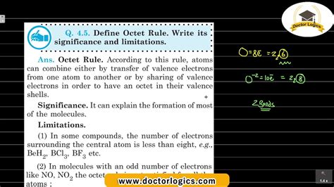 Define Octet Rule Limitations And Significance Of Octet Rule Chemical