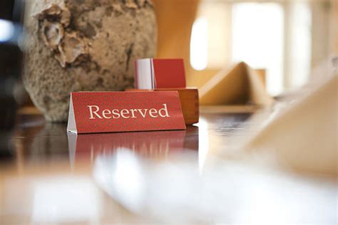 Reserved Sign Table Sign Restaurant Stock Photos Pictures And Royalty