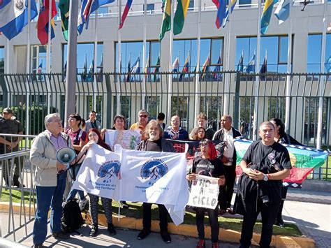 Organizaciones Sociales Se Manifestaron Frente A La Cepal En Santiago