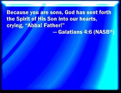 Bible Verse Powerpoint Slides for Galatians 4:6