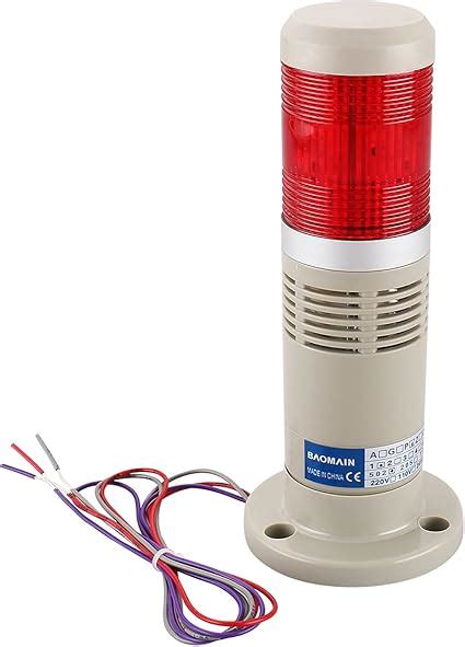 Amazon Baomain Alarm Warning Light V Ac Industrial Buzzer Red