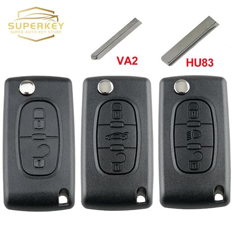 Superkey Flip À Distance Clé De Voiture Coque Pour Citroen C2 C3 C4 C5