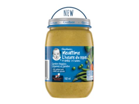 Gerber Mealtime Purée Garden Veggies Jar Nestlé Baby And Me