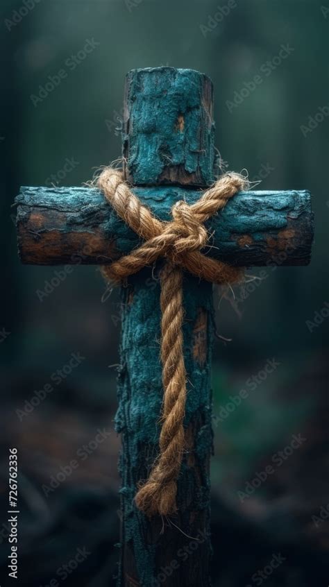 Jesus Christ, cross crucifixion symbol, poster isolated background, death resurrection ...