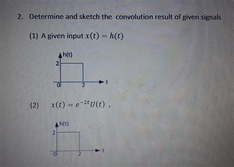 Solved 2 Determine And Sketch The Convolution Result Of