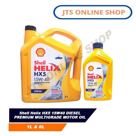 Shell Helix Hx5 15w40 Diesel Premium Multigrade Motor Oil 1l Shopee