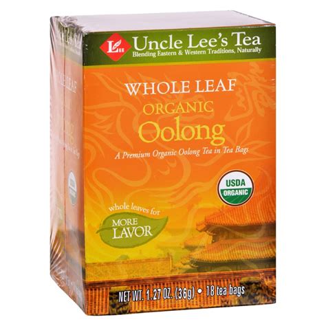 Uncle Lees Tea Organic Oolong Tea Whole Leaf Bags