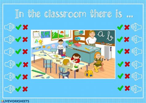 In The Classroom There Is Listening Interactive Worksheet