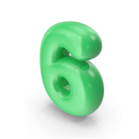 Green Toon Balloon Number 6 PNG Images & PSDs for Download | PixelSquid ...