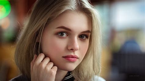 Blonde Sergei Kreisberg Bokeh Alexandra Sarnovskaya Portrait Face