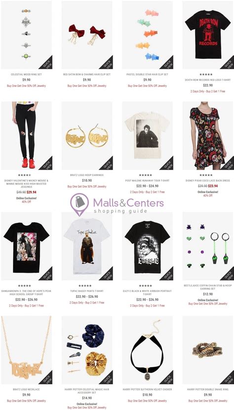 Hot Topic Weekly Ad Sales Flyers Specials MallsCenters