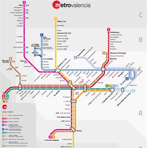 Valencia metro map