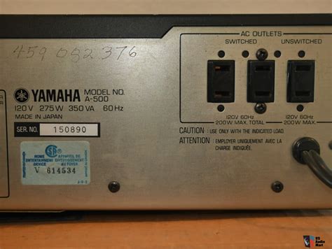 Yamaha A Integrated Amplifier Moving Magnet Moving Coil Mm Mc