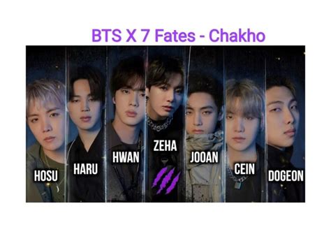 Bts 7 Fates Chakho Members Character Names Concept Photos Solo