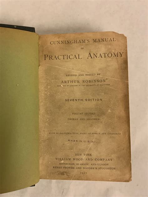 Cunningham S Manual Of Practical Anatomy Vol Ii Thorax And Abdomen