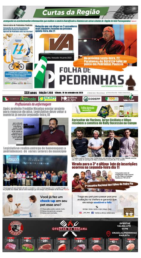 Ed 1168 17 09 2023 Folha De Pedrinhas