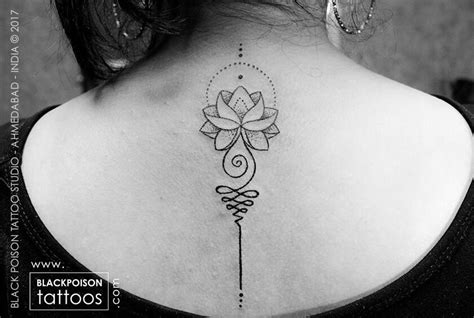 Unalome Lotus Tattoo Best Tattoo Studio in India Black Poison Tattoo Studio