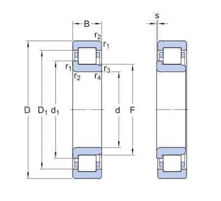 Nj Ecml Skf High Quality Cylindrical Roller Bearings