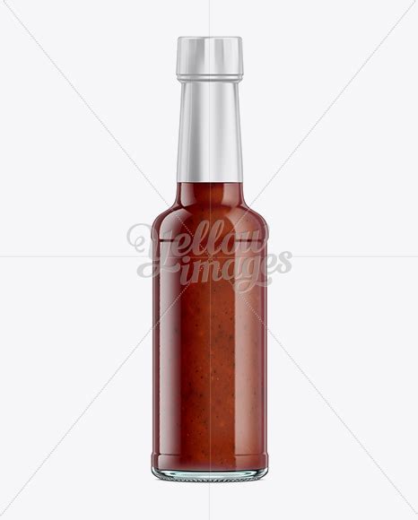 Hot Sauce Bottle Mockup in Bottle Mockups on Yellow Images Object Mockups