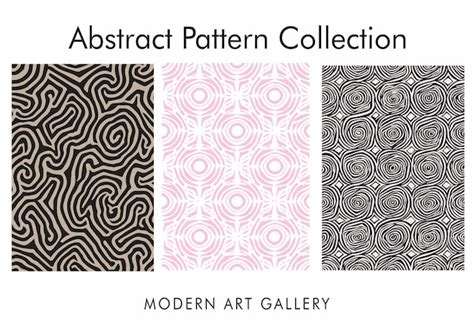 Premium Vector | Set of abstract pattern wavy line art retro pattern