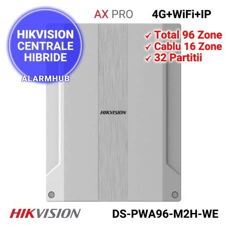 HIKVISION AX PRO DS PWA96 M2H WE Centrala Alarma Hibrida IP WIFI 4G