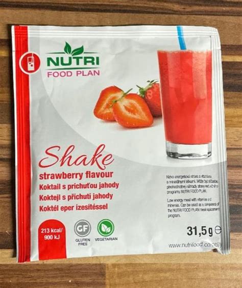 Shake Strawbery Flavour Nutri Food Plan Kalorie Kj A Nutri N