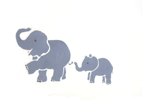 Elephant stencil elephant wall decor large by 3MonkeysWallStencils