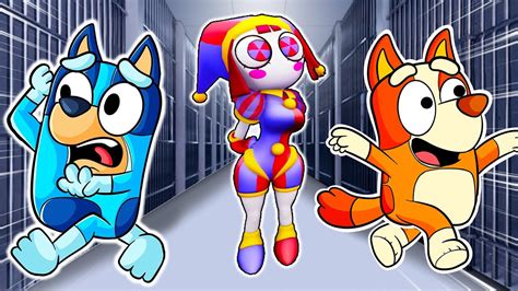 Bluey And Bingo Pomni Escape Pomni Barrys Prison Run Youtube