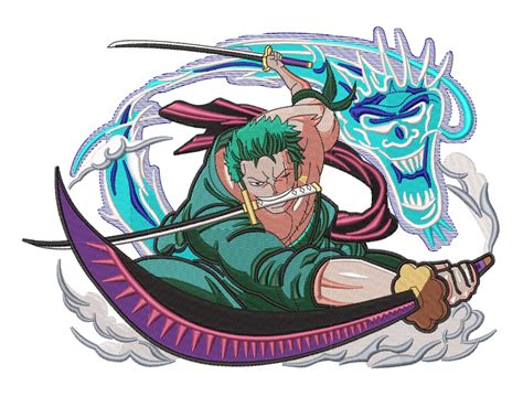 Anime Embroidery Zoro Dragon Sword Strike A G E Store Pattern