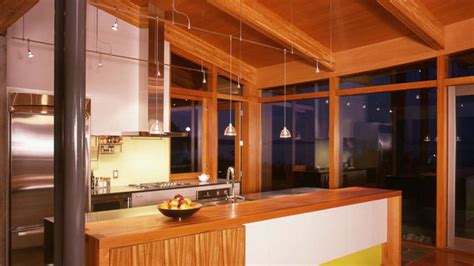 Elma Bay Curved Glulam Beams Modern Kitchen Vancouver By