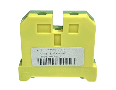 Conector Borne Terra Mm Verde Amarelo Bt Lukma Maqpart