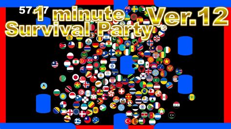 1 Minute Survival Partyver12 200 Countries Marble Race In Algodoo