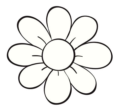 Imagen De Flor Para Dibujar Y Colorear 1260×1183 Simple Flower
