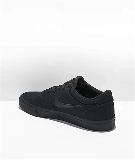 Nike SB Chron 2 Black Canvas Skate Shoes