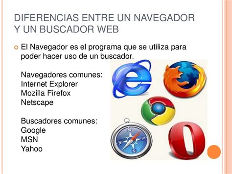 Diferencia Entre Navegador Y Buscador Navegadores Y Buscadores Web