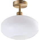 Vaxcel Elsa In W Satin Nickel Capiz Shell Coastal Flush Mount