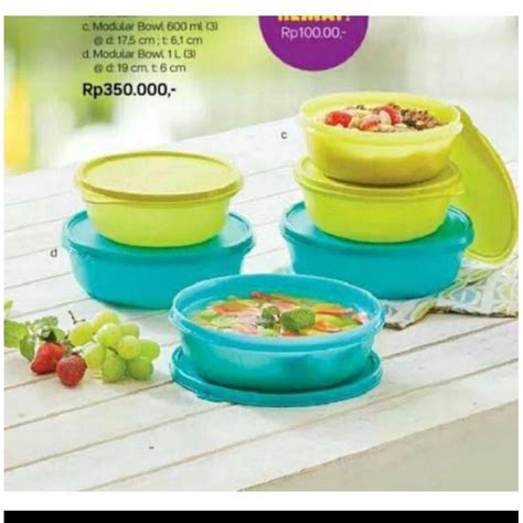 Jual Modular Bowl Tupperware Large Handy Bowl Pcs Shopee Indonesia