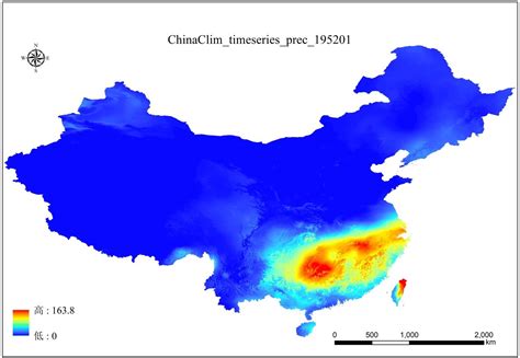 中国区域1km逐月降水量数据集（1952 2019年） 黄河数据中心