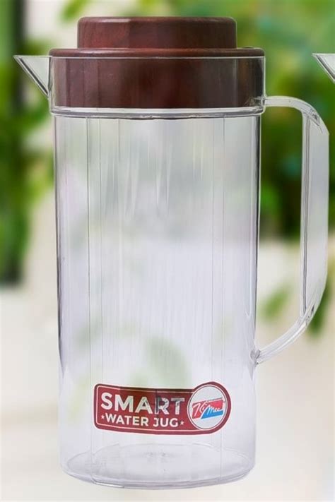 Acrylic Water Jug with Wood style lid - shopoutlet.pk