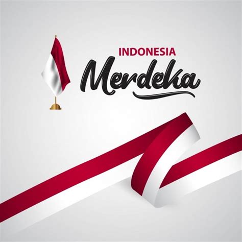 Indonesia Merdeka Vector Design Images, Indonesia Merdeka Flag Vector ...