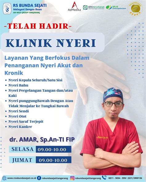 Layanan Klinik Nyeri Rs Bunda Sejati