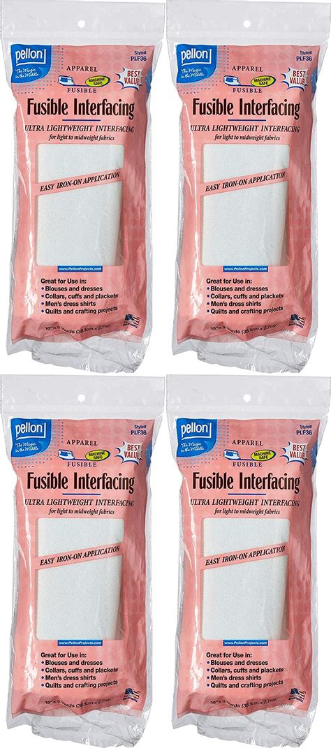 Pellon Plf36 Ultra Lightweight Fusible Interfacing White 15 X 3