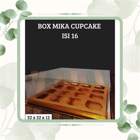 Jual Box Mika Cupcake Isi 16 Box Sanggan Box Hampers Box