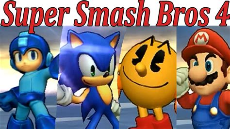 Mario Vs Sonic Vs Pac Man Vs Megaman Super Smash Bros 4 3ds Wii U Youtube